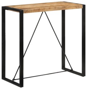 Mesa de bar 110x55x110 cm madeira de mangueira áspera maciça