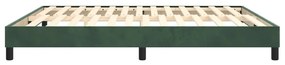 Estrutura de cama sem colchão 160x200 cm veludo verde-escuro