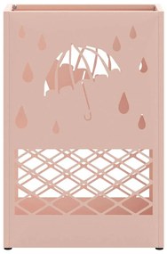 Suporte de Guarda-Chuva Rosa 28x12x41 cm em Aço