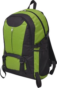 VidaXL Mochila para caminhadas 40 L preto e verde