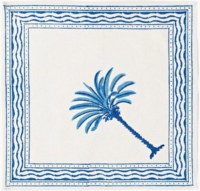 Guardanapos de tecido estampados à mão The Palms, conjunto de 4