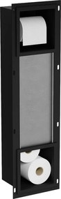 Mexen X-Wall-BP suporte para papel higiénico com armazém, preto - 1974