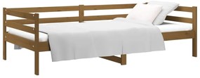 Sofá-cama 90x190 cm madeira de pinho maciça castanho mel