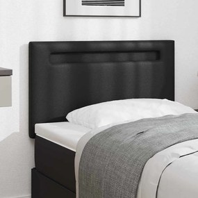 Cabeceira vidaXL Design Simples Preto 100 cm Couro Sintético