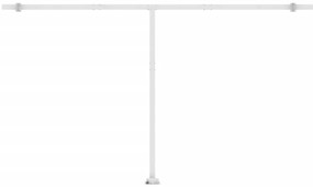 Toldo automático LED e sensor de vento 500x300 cm azul e branco