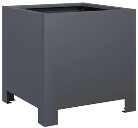 Vaso/floreira de jardim 30x30x30 cm aço antracite