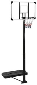 vidaXL Tabela de basquetebol 256-361 cm policarbonato transparente
