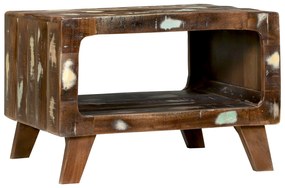 Mesa de Café 50x50x35 cm Madeira Sólida Recuperada
