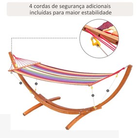 Cama de Jardim Tricolor com Suporte de Madeira de Lariço