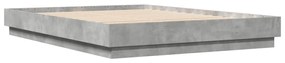 Estrutura de cama 150x200 cm derivados de madeira cinza cimento