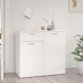 805776 vidaXL Aparador 80x36x75 cm contraplacado branco brilhante