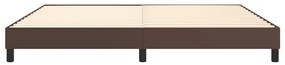 Estrutura de cama 200x200cm couro artificial castanho