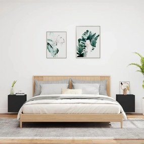 Móveis parede p/ TV 2pcs 40,5x30x40 cm derivados madeira preto