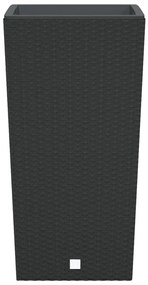 Vaso com interior removível 21 / 49 L vime PP antracite