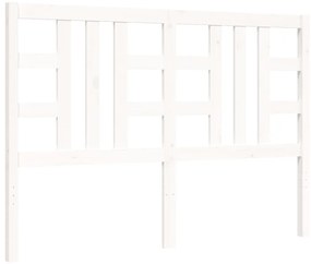 Cama sem colchão 140x190 cm madeira de pinho maciça branco