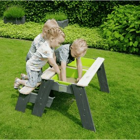 Mesa de piquenique para crianças (1 banco) Aksent Cinzenta