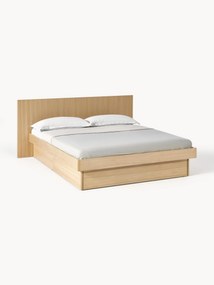 Cama em madeira com cabeceira e gavetas Sato