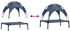 Cama Elevada para Cães da Azul-marinho Aço, Tecido