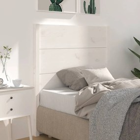 Cabeceira de cama 106x4x100 cm pinho maciço branco