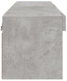 Móvel de TV com luzes LED 80x30x30 cm cinzento cimento