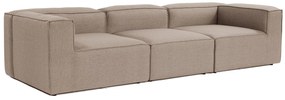 Sofá de 3 Lugares Fora – Castanho – 297x66x105 cm