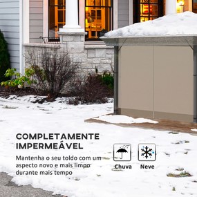 Cobertura Protetora para Pérgolas 3x3 m Cobertura Impermeável para Pérgola Capa Protetora de Pérgolas Transparente