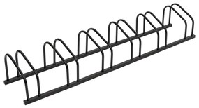 Suporte para 6 bicicletas aço preto