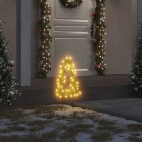 vidaXL Decoração árvore de Natal c/ luz e estacas 3 pcs 50 LEDs 30 cm