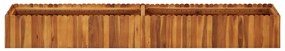 Vaso/floreira de jardim 200x30x25 cm madeira de acácia maciça