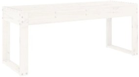 Banco de jardim 110x38x45 cm madeira de pinho maciça branco