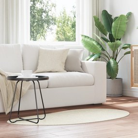 vidaXL Tapete de Área Creme 80x150 cm Antiderrapante
