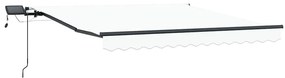 Toldo Retrátil Manual com LED Branco 350x250 cm