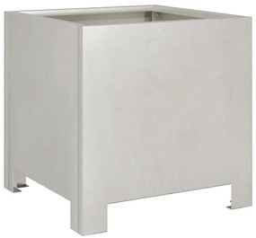 Vaso/floreira de jardim 2 pcs 30x30x30 cm aço inoxidável
