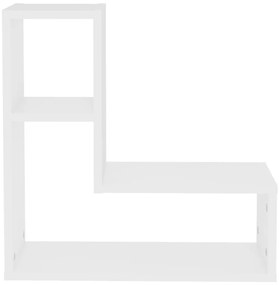 Estantes de parede 2 pcs 50x15x50 cm derivados madeira branco
