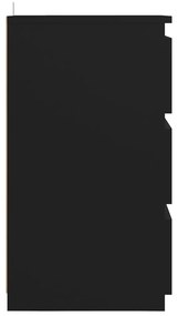 Mesas de cabeceira 2 pcs 40x35x62,5 cm contraplacado preto