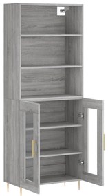 Armário alto 69,5x34x180 cm derivados de madeira sonoma cinza