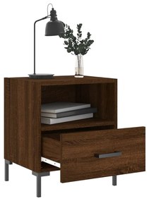 Mesa de cabeceira 2 pcs derivados de madeira carvalho castanho