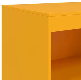 Aparador 67x39x107 cm aço amarelo mostarda