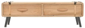 Móvel de TV madeira de abeto maciça 120x33x35 cm