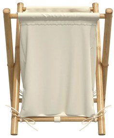 Cesto de roupa 45x55x63,5 cm bambu creme