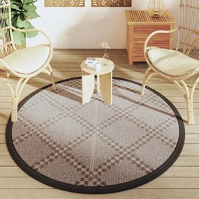 Tapete de exterior Ø160 cm ARAKIL PP castanho