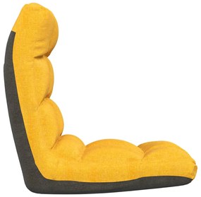 Colchão/cadeira de piso dobrável tecido amarelo mostarda