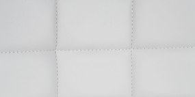Banco de bar Tover em couro sintético e com estrutura preta 48 x 81-105 x 54 cm Branco