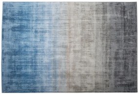 Tapete em viscose cinzenta e azul 140 x 200 cm ERCIS Beliani