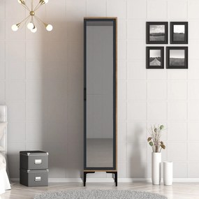 Guarda-roupa Kumsal P – Nogueira/Antracite – 40x47,5x201,4 cm