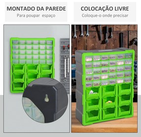 Armário Organizador de Ferramentas 39 gavetas tipo Estante DIY Caixa Caixa com Gavetas para Ferramentas 38x16x47,5 cm PP