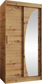 Roupeiro Hartford 498, Carvalho Artisan, 200x100x62cm, 99 kg, Portas para roupeiro: Deslizante