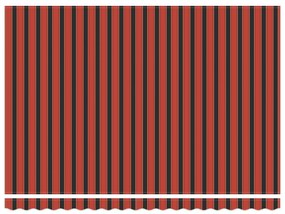 Toldo Retrátil Automático Laranja e Marrom 450x300 cm