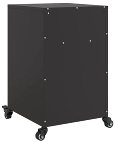 Mesas de cabeceira 2 pcs 36x39x59 cm aço preto