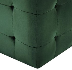 Pufe 2 pcs 30x30x30 cm veludo verde